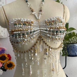 Ocean Pearl Gemstone Bralette